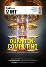"Quanten-Computing: Anspruchsvolle Anwendungen rücken in Reichweite". Gelbe Schrift vor einem stilisierten Quantencomputer.