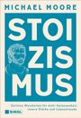 "STOIZISMUS" von Michael Moore. Illustration eines antiken Kopfes, darunter: "Zeitlose Weisheiten ... Lebensfreude", Logo "NIKOL".