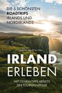 "Die 5 schönsten Roadtrips Irlands und Nordirlands. Irland erleben mit Geheimtipps abseits der Touristenpfade."  
  
Klippenlandschaft bei Sonnenaufgang.