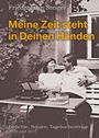 "Meine Zeit steht in Deinen Händen" steht in gelb, darüber Friedemann Steiger. Schwarz-weißes Foto: Paar sitzt vor Fenster.