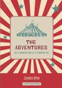"The Adventures of a Country Boy at a Country Fair" in roten Buchstaben vor einem gestreiften Zirkuszelt.