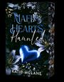 Text: "Mafia Hearts Haunted" und "Katie McLane". Ein blaues, zerbrochenes Herz umgeben von dunklen Blumen und Blättern.