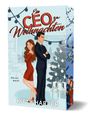"Ein CEO zu Weihnachten" in roter Schrift, darunter "Boss and Bells #1" und "KITTY HARPER". Illustration mit Paar und Geschenken.
