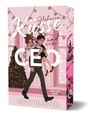 Das Cover zeigt den Titel "Glühwein, Küsse und ein CEO". Illustration mit Mann im Anzug, der eine Frau trägt, Weihnachtsdeko.