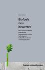 "Biofuels neu bewertet" von Robert Herfurth, bup-Logo, Eichenblatt; grauer Hintergrund, bremen university press.