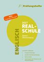 Text enthält: "Prüfungshefte", "2027 REAL-SCHULE", "NEU: Training & Übungen", "ENGLISCH", "Baden-Württemberg".   
Helles, minimalistisches Design.