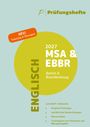 „Prüfungshefte“, „2027 MSA & EBBR“, „Berlin & Brandenburg“, „ENGLISCH“, „NEU: Training & Übungen“. Illustration.