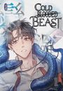 "Cold Blooded Beast", "Artist 10min". Ein Mann mit blauen Schlangen um den Hals. Mangastil.