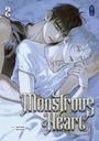 "Monstrous Heart", Story und Art von Shi Yi Ball. Zwei Personen liegen umarmt auf einem Bett, eine hat weiße, die andere dunkle Haare.