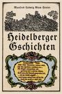 Eine Illustration mit dem Text "Manfred Ludwig Blum Senior" und "Heidelberger Gschichten". Darunter ein Zitat von 1989 in einem dekorativen Rahmen.