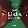 Text: "Amie Savage, Was Liebe Alles Kann, ZULA." Zwei Gesichter mit lockigem Haar auf grünem Hintergrund.