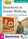 „Deutschland im Zweiten Weltkrieg ... zwischen Front und Heimat“. Ein Mann betrachtet ein NSDAP-Plakat.