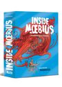 "INSIDE MOEBIUS, GESAMTAUSGABE IN 2 BÄNDEN" steht groß geschrieben. Darunter Zeichnung: Künstler am Tisch, rotes monsterartiges Gebilde.