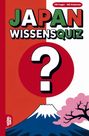 "JAPAN WISSENSQUIZ" steht groß oben, darunter "100 Fragen - 400 Antworten". Illustration: Berg mit Schnee und Kirschblüte.