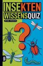 „INSEKTEN WISSENSQUIZ“, „100 Fragen - 400 Antworten“. Buntes Design mit illustrierten Insekten und Fragezeichen.