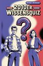 „2010er Wissensquiz“, „100 Fragen - 400 Antworten“. Illustration von Mann und Frau neben großem Fragezeichen.