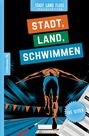 **STADT LAND FLUSS SPEZIALEDITION:** "STADT, LAND, SCHWIMMEN"; Illustration eines Schwimmers beim Sprung ins Becken.