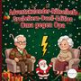 „Adventskalender-Rätselheft, Großeltern-Duell-Edition, Oma gegen Opa.“ Illustration: Oma, Opa, Nikolaus, Geschenke.
