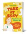 "TAKE IT EASY: Vorpubertär mit Diabetes Typ 1. Wenn die Eltern peinlich werden." Illustration mit nachdenklichem Mädchen.