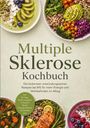 "Multiple Sklerose Kochbuch" oben, mit gesunden Bowls aus Obst und Gemüse darunter.