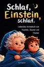 "Schlaf, Einstein, schlaf. Liebevolles Vorlesebuch zum Kuscheln, Staunen und Träumen." Illustration: Zwei Kinder in blauen Decken unter einem Sternenhimmel.