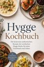 "Hygge Kochbuch. Die leckersten authentischen Rezepte der nordischen Hygge Küche. Inkl. Smørrebrød, Schmorgerichten uvm."  
Umgeben von appetitlichen skandinavischen Gerichten und einem Kerzenlicht.