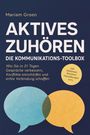 „Aktives Zuhören: Die Kommunikations-Toolbox.“ Zwei überlappende Sprechblasen und ein gelber Kreis mit Infos.