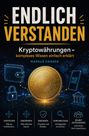 Endlich verstanden – Kryptowährungen einfach erklärt. Markus Hansen. Goldene Münze, Symbole für Wallet und Schloss.