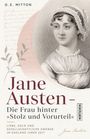 G. E. Mitton: Jane Austen - Die Frau hinter "Stolz und Vorurteil". Porträt einer Frau, sepiafarbener Hintergrund mit Blättern.