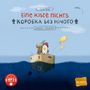 Text: "Eine Kiste Nichts", "Коробка без нічого", "Deutsch – Ukrainisch". Illustration zeigt Huhn und Esel auf Kiste im Wasser.