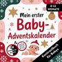 LenoArts Publishing: Adventskalender Baby - Kontrastbuch für Babys von 0-12 Monaten mit 24 weihnachtlichen Kontrastbildern, Buch