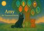 "Amy die Traumwächterin" steht neben einem Baum mit Tiersymbolen. Ein Hund, ein Frosch und ein Bär sitzen im Gras.