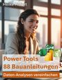 "Heike Hofert. Power Tools, 88 Bauanleitungen. Daten-Analysen vereinfachen." Frau lächelt am Laptop, umgeben von Excel-Symbolen.