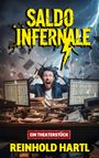 „Saldo Infernale“, „Ein Theaterstück“, „Reinhold Hartl“. Ein überforderter Mann zwischen Computern und Papieren.