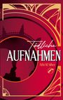 „Tödliche Aufnahmen“ und „Sibi M. Siber“ stehen in weißer und gelber Schrift auf rotem Hintergrund mit Art-Déco-Design.