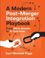 "A Modern Post-Merger Integration Playbook. From M&A Models to AI Solutions. Karl Michael Popp." Zwei Hände mit Kettenglied.