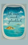 „Ich reim mich glücklich“ und „Adva Od“ auf gezeichnetem Fenster mit Inseln, Meer, Häusern, Wolken und Sternen.