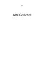 Text: "G-", "Alte Gedichte". Schlichtes weißes Layout ohne weitere Details.