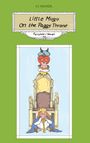 Text: "R.F. Mundil Little Mugu On the Paggy Throne Fairytale | Novel". 
Illustration: Ein verärgerter König sitzt auf einem Thron.
