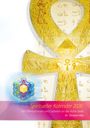Spiritueller Kalender 2026. Mit Affirmationen und Gebeten an die Hohe Seele. Dr. Christian Hüls. Goldenes Ankh mit Symbolen.
