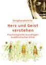 "Sangharakshita. Herz und Geist verstehen. Psychologische Grundlagen buddhistischer Ethik." Illustration dreier Figuren.