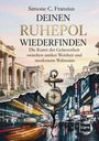 „Deinen Ruhepol Wiederfinden“ von Simone C. Franzius. Antike Säulen, Anker mit Kompass, moderne Stadtszene.