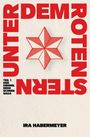"UNTER DEM ROTEN STERN" in großen roten Buchstaben, "TEIL 1 DER HIMMEL ERDE SCHNEE SAGA" und "IRA HABERMEYER". Sternmotiv.