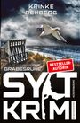 Texte: Krinke Rehberg, Grabesruhe, Bestseller-Autorin, Sylt Krimi, Nordseekrimi. Strandkorb und Möwe am stürmischen Meer.