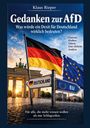 Buchtitel: "Gedanken zur AfD". Thema: Dexit und seine Konsequenzen. Deutsche und EU-Fahnen vor dem Brandenburger Tor.