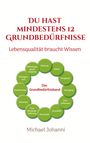 Titel: "DU HAST MINDESTENS 12 GRUNDBEDÜRFNISSE". Ein Kreisdiagramm mit Bedürfnissen wie Nahrung, Schlaf und Geborgenheit.