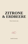 „Zitrone & Erdbeere“, „Rom, Sommer 1962“, „Isabella Giordano“. Illustration einer Zitrone und Erdbeere in Rot.