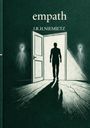 Text: "empath" und "J.R.H. NIEMIETZ". Eine Silhouette betritt einen erleuchteten Raum durch eine Tür, umgeben von Schatten.
