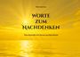 „Worte zum Nachdenken: Eine Auswahl von Versen aus dem Koran.“ Gelber Sonnenaufgang über einem ruhigen Meer.