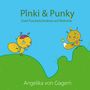 "Pinki & Punky. Zwei Puschelschwänze auf Weltreise. Angelika von Gagern." Illustration mit zwei gelben, fröhlichen Figuren.
